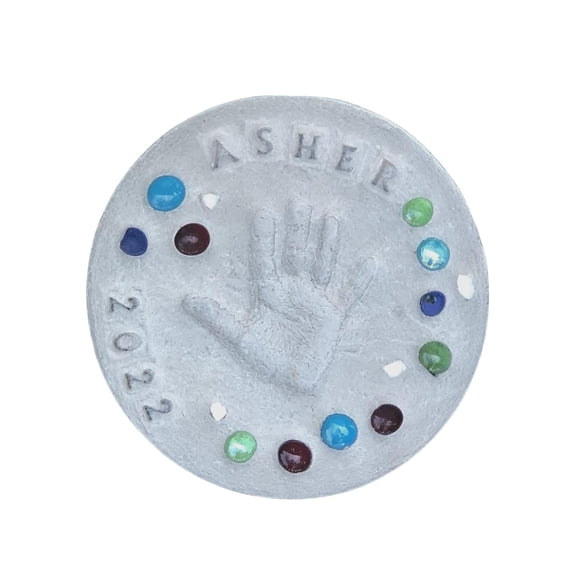 CCOCC Large Diy Stepping Stone Kit,Handprint Stepping Stone,Mother'S Day Gift,Footprint Stepping Stone (10 Inch)
