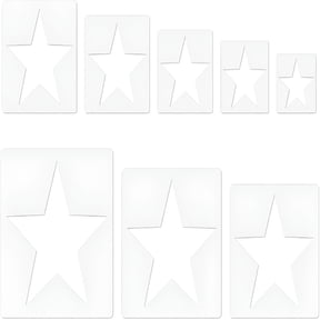 CCOCC Large Star Stencil Set,8 Pcs Reusable Plastic Templates in Different Sizes,5 Point Stencils for Painting,Spray,Fabric,Wall,Paper,Crafts,Diy Home Decoration