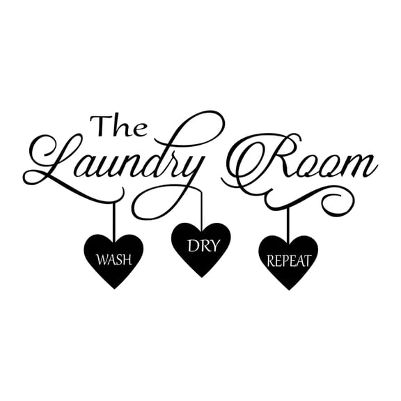 CCOCC The Laundry Room Loads of Fun Vinyl Wall Decal Quote-Removable Sticker for Home Decor,Laundry Room,Living Room,Or Bathroom Wall Decor 22.4" X 11"