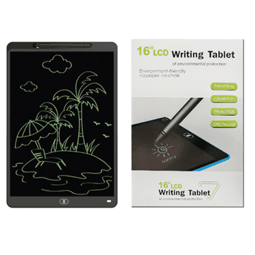 CCOCC Lcd Writing Tablet for Kids Safe Materials Magnetic Drawing Board Gentle Screen Learning Aid Tool Drawing Tablet,Black