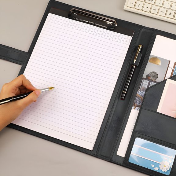 CCOCC Leather Padfolio Portfolio Binder 12.6x9.6 Inch, Business