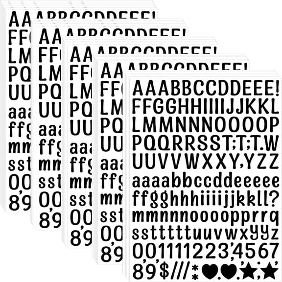 CCOCC Letter Stickers 0.5 Inch,4920 Pcs 30 Sheets 1/2 Inch Small Alphabet Stickers,Self-Adhesive Vinyl Waterproof Abc Letter Stickers for Water Bottles Scrapbooking Notebook Label Sign
