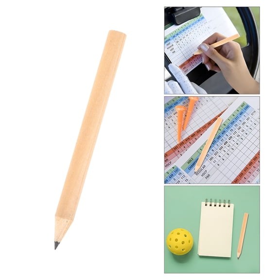 CCOCC Light Yellow Wood Golf Pencils for Drawing with Sturdy Short Design And Smooth Writing Experience 50 Pieces