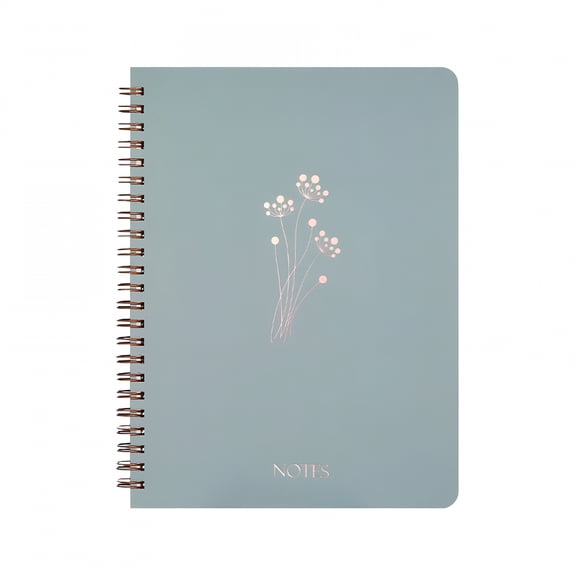 CCOCC Lined Spiral Journal Notebook,Aesthetic Notebook Cute Preppy Line Diary with Large Pockets and Lined Pages