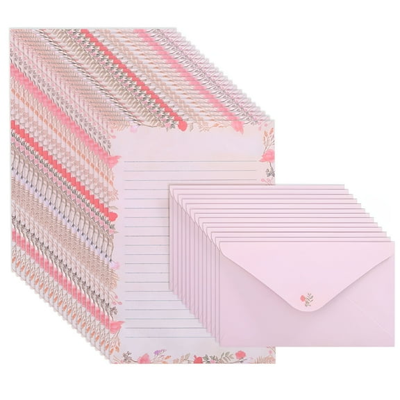 CCOCC Lined Stationery Paper and Envelopes Set for Cards,Birthday,Weddings,Graduations,30 Envelopes and 60 Paper