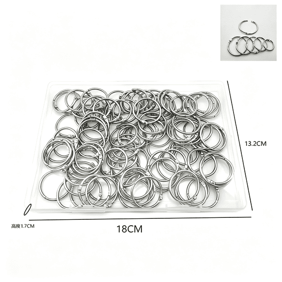 CCOCC Loose Leaf Binder Rings 1" (100 Pack)-Sturdy Book Rings,Index Card Rings,Key Rings,Flashcard Rings,Notebook Paper Rings,Metal Rings for Office,School Or Home
