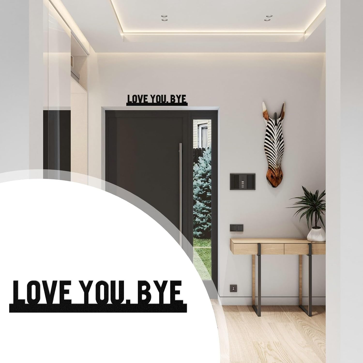 CCOCC Love You Bye Sign,Metal Sign Above Door for Hallway Decor,Door ...