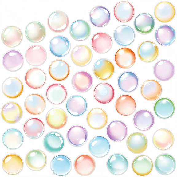 CCOCC Macaron Color Bubble Stickers,100 Pcs Clear Epoxy Bubble Dots Stickers Self-Adhesive Bubble Stickers for Diy Crafts Scrapbooking Gift Wrapping and Party Decoration