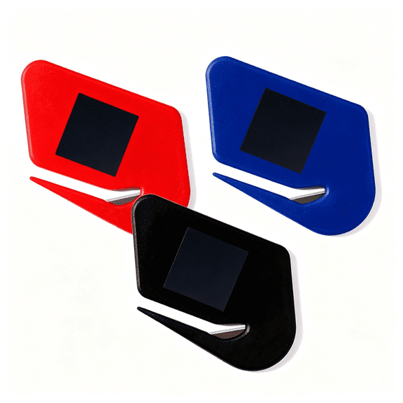 CCOCC Magnetic Letter Openers Envelope,3 Pack,Envelope Opener Slitter,Mail Openers Blade with Magnet,Letter Opener for Women,Men,Office,Envelope Cutter(Red,Blue,Black)