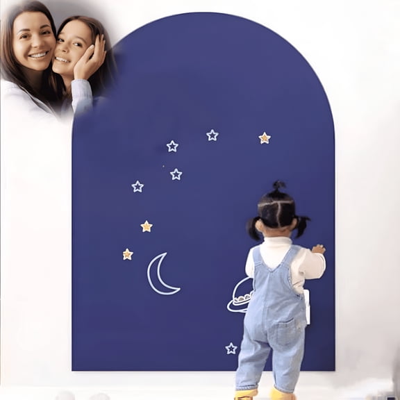 CCOCC Magnetic Wall Decal,Magic Playwall - Arch Magnetics Art Walls Decal,Self-Adhesive Wall Chalk Board for School,Home,Magnetic Play Wall (22.8 * 35.4In)