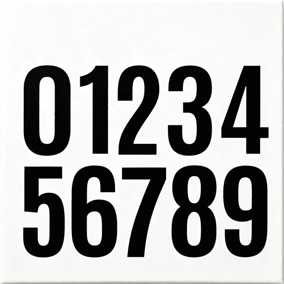 CCOCC Mailbox Number Stickers 4 Inch Vinyl Decals Set Waterproof Self ...