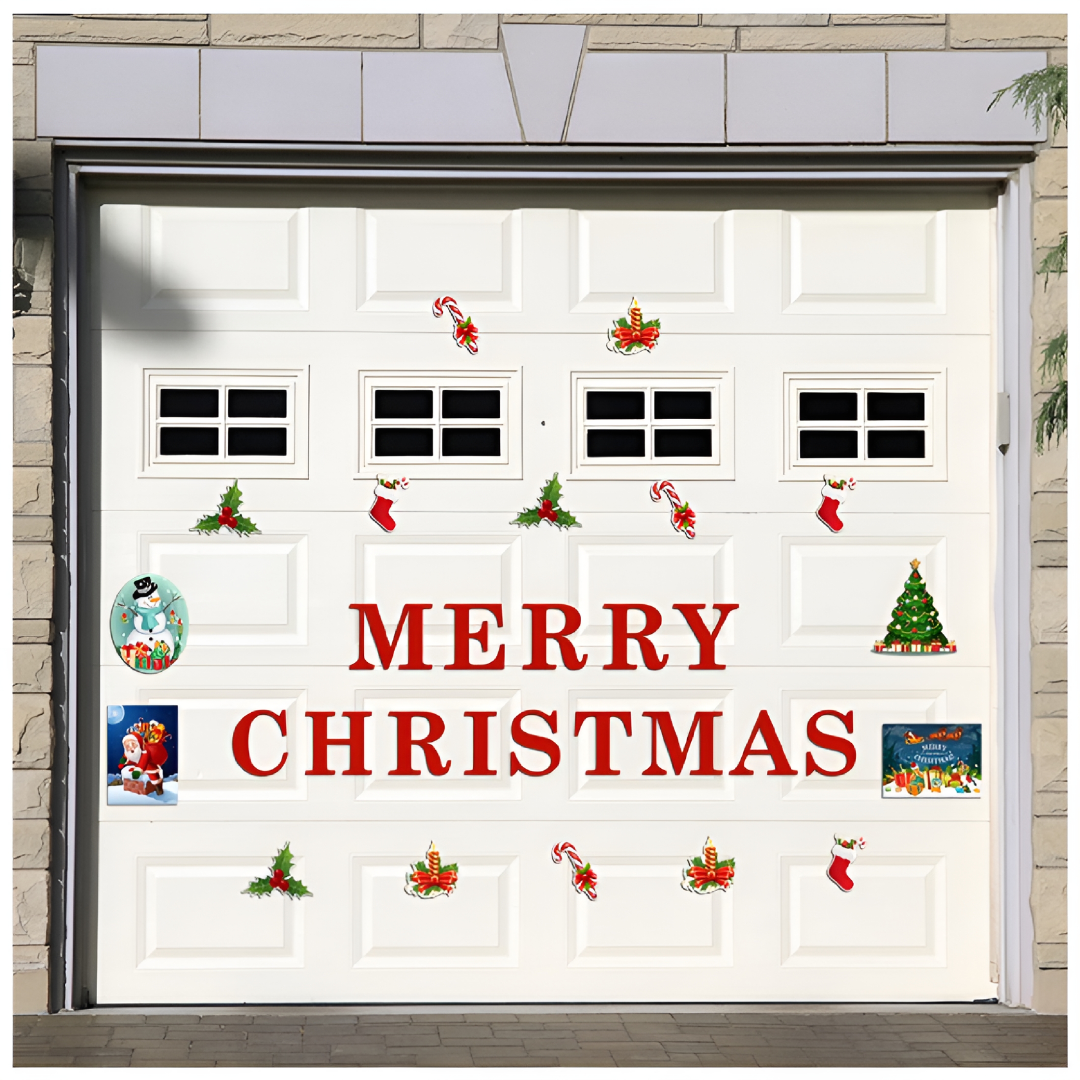 CCOCC Merry Christmas Garage Door Decorations Magnetic Stickers Magnets