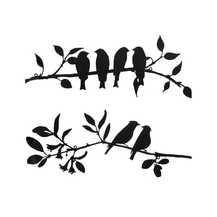 CCOCC Metal Wall Decor,Colorful Bird Design Metal Wall Sculptures,Removable Wall Art Outdoor Wall Art,Style1