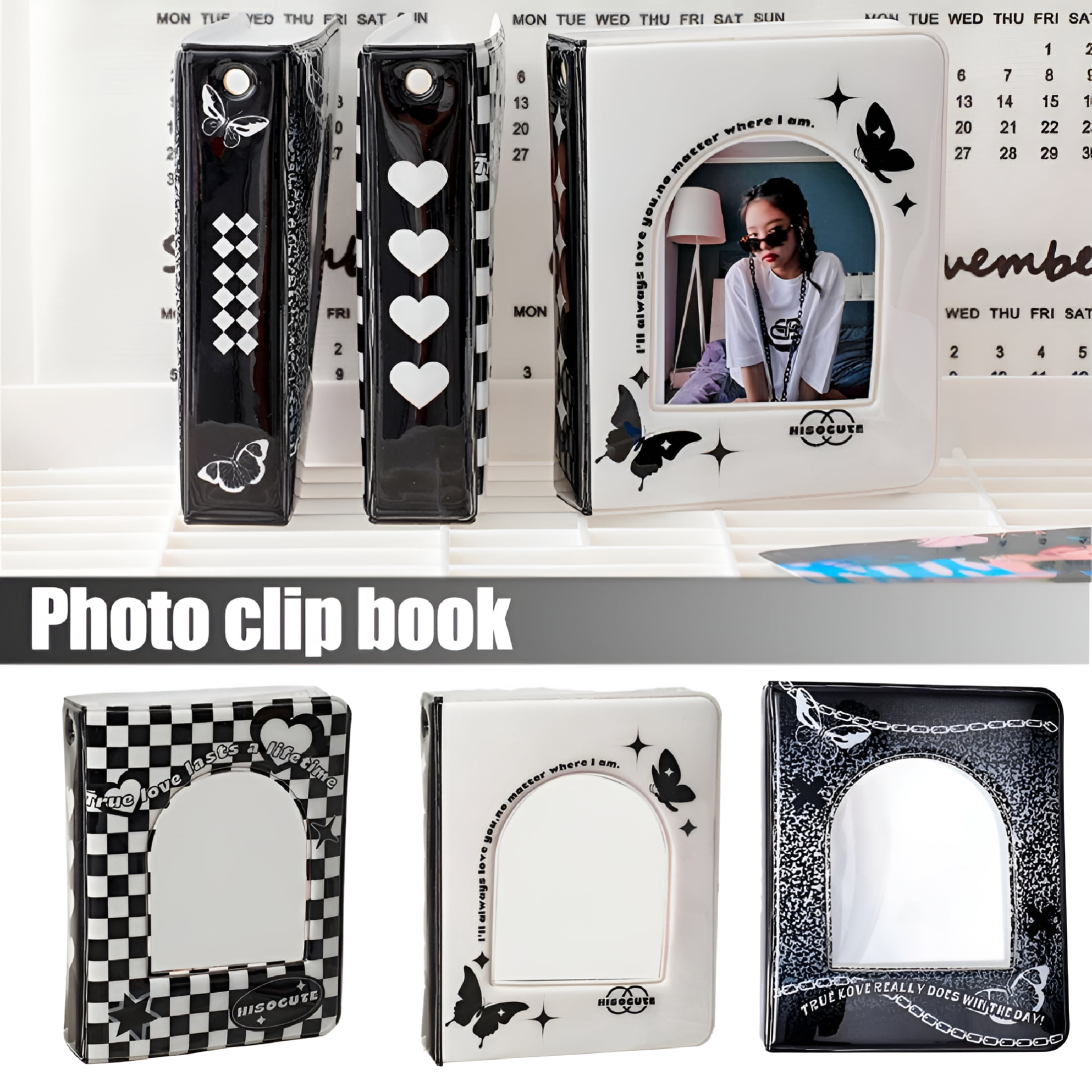Notebook Photo Card CCOCC Mini Photo Album 40 Pockets,3 Inch Photocard Holder Book Small ...