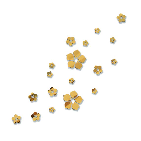 CCOCC Mirror Stickers,Space-Enhancing Effect Mirror for Bedroom,Scratch-Resistant Surface Mirror Tiles,Gold