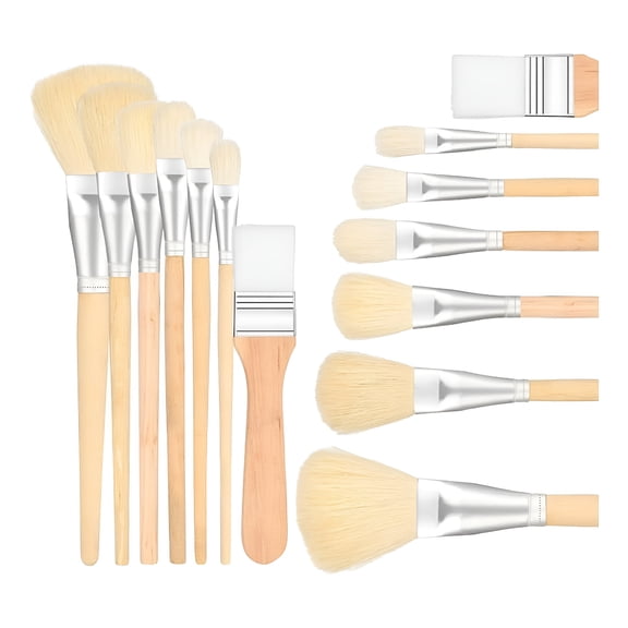 CCOCC 2026 New Mop Brush for Acrylic Painting,Versatile Blending Paint Brushes Painting Goat Hair Set,Brushes for Acrylic Painting