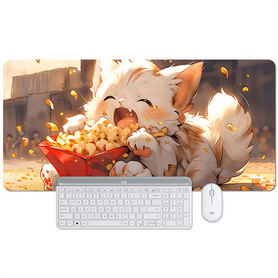 CCOCC Mouse Pad Lightweight Cloud-Like Softness Smooth Operation Desk Mat Anti-Slip Durable Lock-Stitched Edges Durable Anti-Slip Bottom Design Flexible Material Keyboard and Mouse Pad