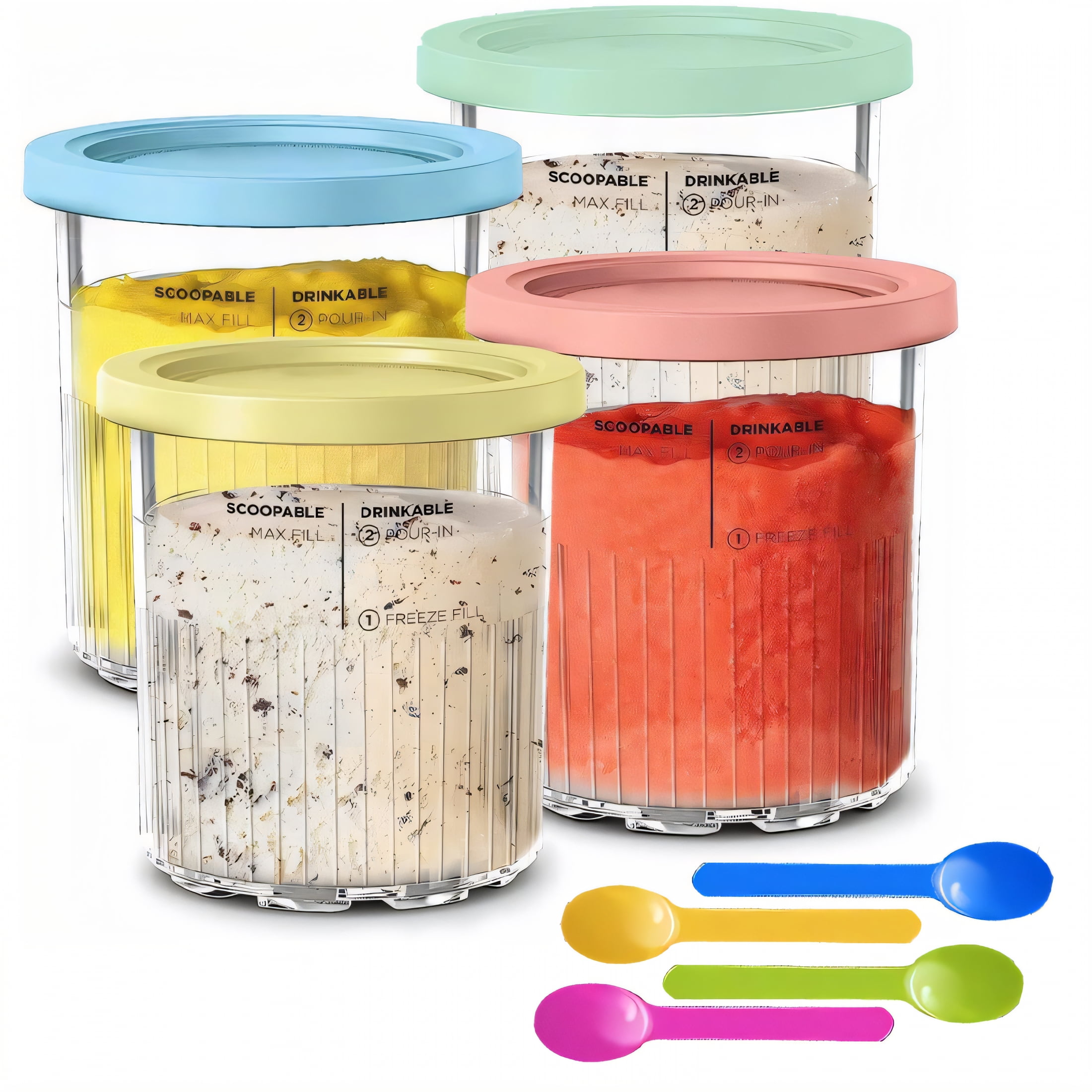 工芸品 strawberrymixpie 工芸品 strawberrymixpie Ninja CREAMi Pints and Lids, 4 Pack