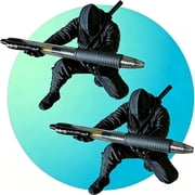 CCOCC Ninja Pen Holder,Funny Pencil Holder for Desk Pen Stand,Gadget Gifts for Men Office Supplies,Desk Knick Knacks,Desktop Figurines Statue Ninja