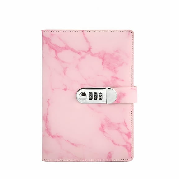 CCOCC Notebook Logo Password Creative Student Diary with Lock Notebook Book Stationery Hand Account Notepad,Pink