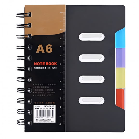 CCOCC Notebook Spiral Notebook with Dividers Smooth Writing Premium Thickened Page Coil Ring A5/B5 Notebook Planner Office Supplies Spiral Notebook
