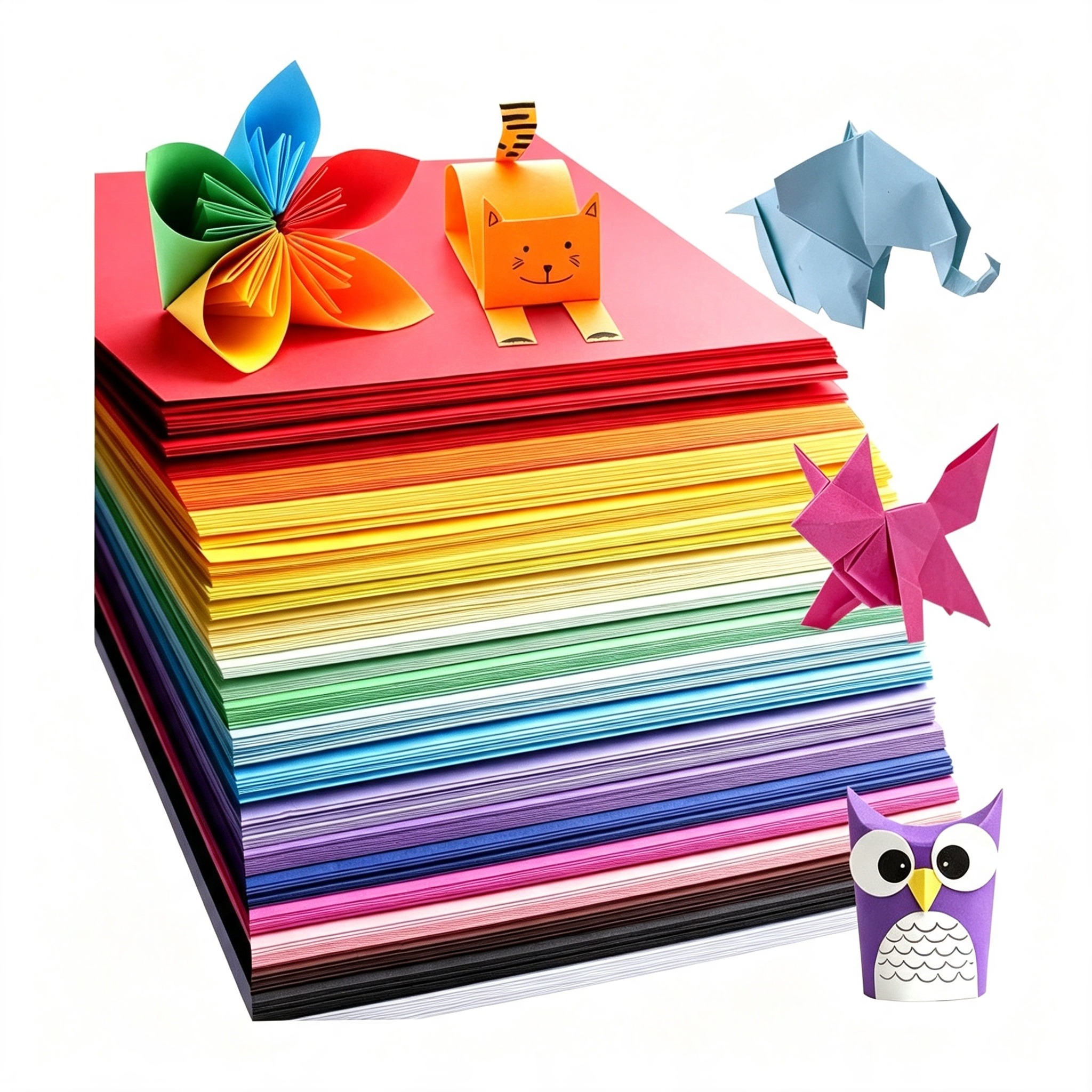 CCOCC Origami Paper,Pack of 200 Sheets-20 Vivid Colors-Double Sided-6 ...