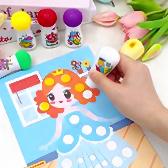 CCOCC Paint for Toddlers,Safe Non-Toxic,Vibrant Colors,Baby Safe Paint for Hand and Feet,Mess Free Art Supplies for Kids,Preschool Learning Gifts,Ages 1-3 4 5 6+