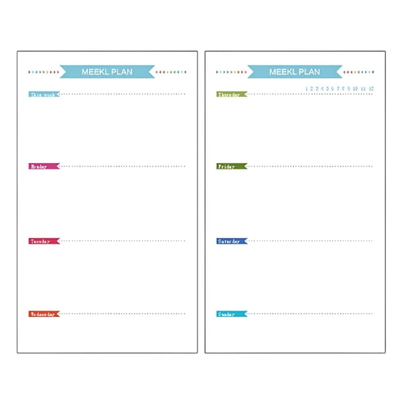 CCOCC Paper Planner Refill A5 Notebook Binder Refillable Inserts 6 Papers Refills Holes Lined A6 Loose Leaf Ring Daily