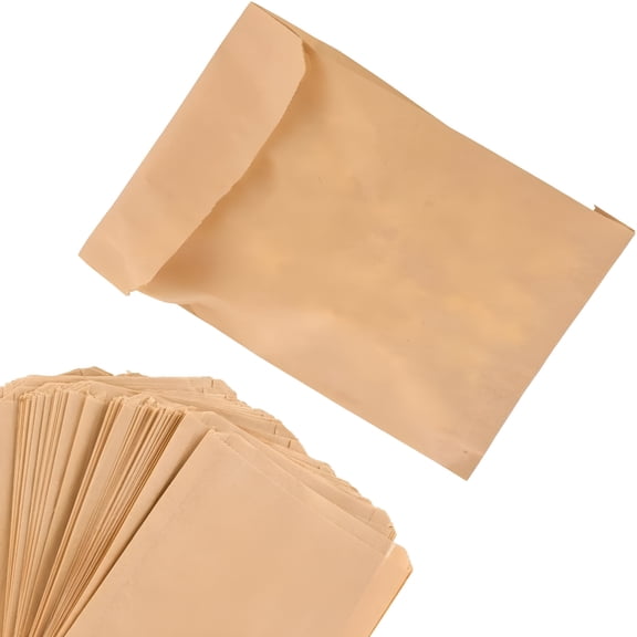 CCOCC Paper Sandwich Bags Kraft Brown(200 Pack),Commercially Compostable Food Grade Unbleached Kraft Paper for Bakery,Cookies,Treats,Snacks,Sandwiches