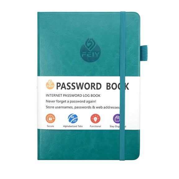 CCOCC Password Book with Alphabetical tabs,Internet Address Organizer Logbook. Small Pocket Password Keeper for Website Logins,Journal Notebook for Saving Website Logins. Medium