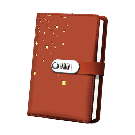 CCOCC Password Keeper Book PU Leather Retro Meteors Style Notebook with Ribbon Bookmark Password Book with Alphabetical Tabs,Brown,5.4*8.1",128 Sheets