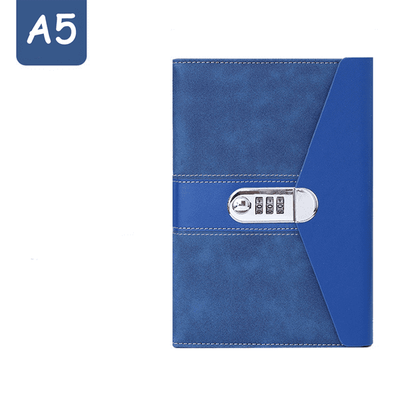 CCOCC Password Keeper Book PU Leather Retro Vintage Notebook with Ribbon Bookmark Password Book with Alphabetical Tabs,Blue,5.4*8.1",128 Sheets