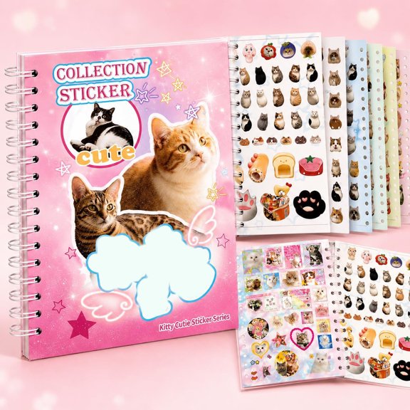 CCOCC Pet Meme Sticker Book for Journaling,Cute Cat and Dog Paper Stickers for Scrapbooking,Junk Journal Supplies,Planner Decor,Collage,Diy Crafts,Phone Case,Water Bottle,Gift Wrap