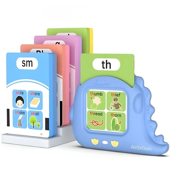 CCOCC Phonics Talking Flash Cards for Toddlers 3-8, Learn to Read in 20 Stages, Digraphs CVC Blends Long Vowel Sounds Spelling Reading, Kindergarten First Second Grade Homeschool Educational Study