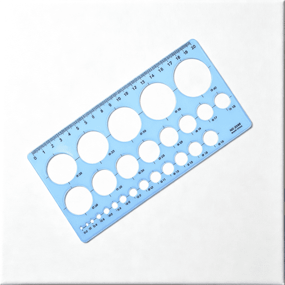 CCOCC Plastic Circle Stencil Template - Multi-Function Circle Template for Drawing,Drafting Tools,Multi-Function Plastic Circle Template for Drawing - Blue