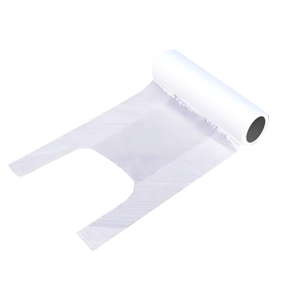 CCOCC Plastic Produce Bag on a Roll, Clear Food Storage Bags for Bread Fruits Vegetable, 100 pack