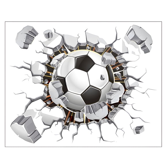 CCOCC Playroom Wall Decor,Waterproof Pvc Sticker Basketball Room Decor,3D Sports Design Classroom Wall Decals,Style1