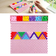 CCOCC Pony Bead Planning Tray Brick Stitch Pattern for 6X9Mm Pony Beads, Kandi Bead Making Board, Bead Mat, Essential for Visualizing Intricate Beadwork Pattern Designs, Kandi Cuffs, DIY Pixel Art
