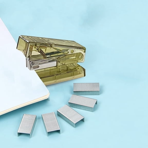 CCOCC Portable Transparent Mini Stapler with Ergonomic Grip,Small Stapler with Staples,With 1 Box No.12 Staples