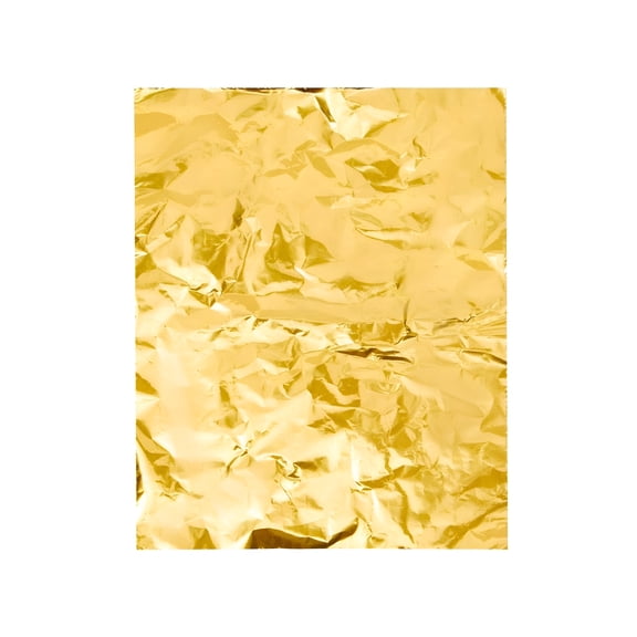 CCOCC Premium Gold Foil Sheets for Crafts,Baking,and Decoration  Metallic Wrapping Paper for DIY Projects,50 Pack