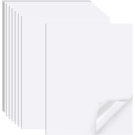 CCOCC Printable Sticker Paper for Inkjet Printer, 40 Sheets 8.5"X11'' Matte Sticker Printer Paper Full Sheet Labels for Laser/Inkjet Printers, Letter Size