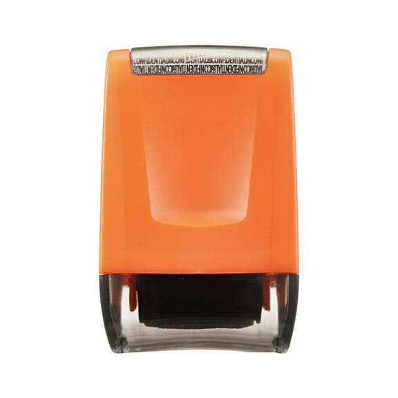 CCOCC Privacy Stamp Roller ID Protection Roller Stamp Identity Theft Protection Wide Roller Security Stamp for Mail Documents Personal Information Blackout Confidential Orange