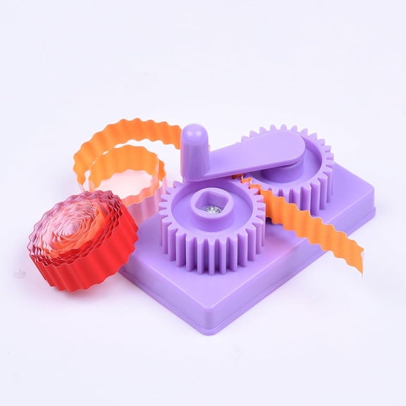 CCOCC Purple Hand-Operated Quilling Crimper, Paper Slip Wave Shape Making Tool Diy Making Tool, Quilling Tool with Little Storage Case, Efficient Paper Crimper