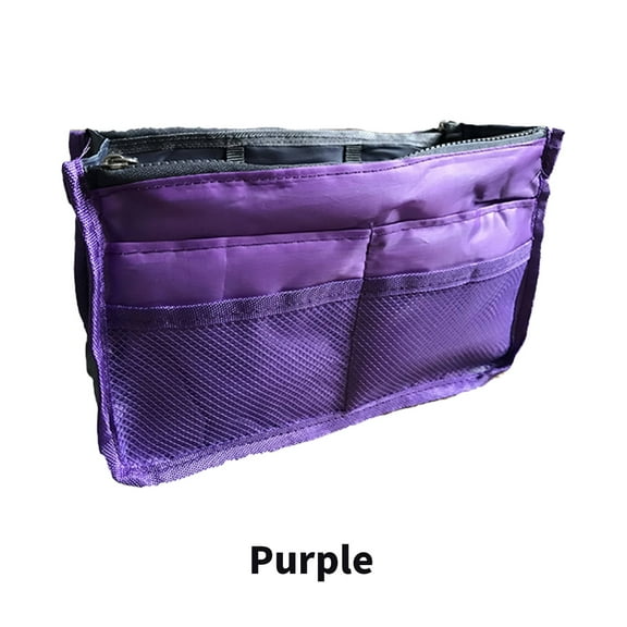 CCOCC Purse Organizer Insert,On-The-Go Purse Insert Organizer,Spacious Handbag Organizer,Purple