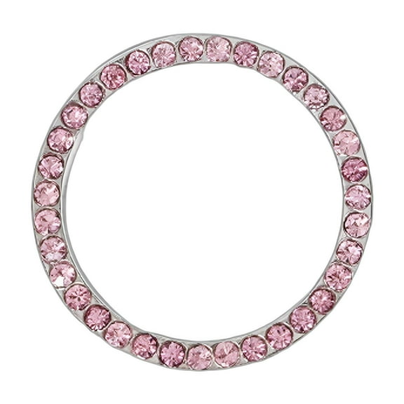 CCOCC Push Start Button Cover,Decorative Ring Push to Start Button Cover,One-Touch Start Girly Car Accessories for Women,Pink