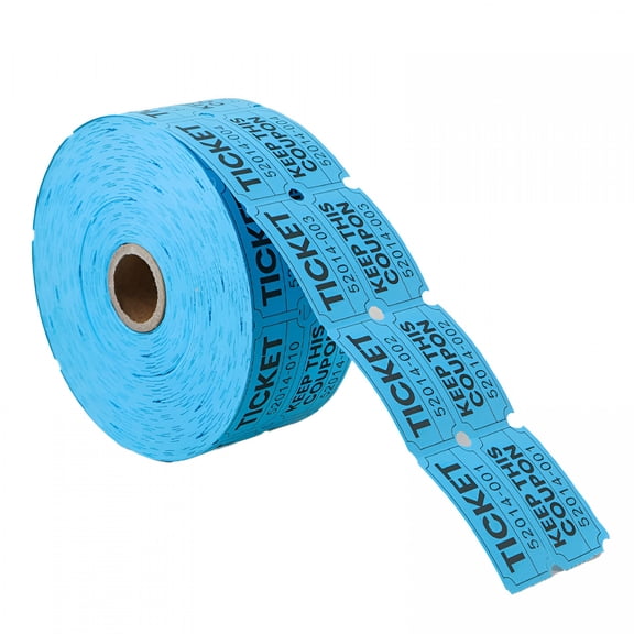 CCOCC Raffle Tickets Double Rolls 1000 Per Roll 50/55 Tickets for Events,Carnivals,Entry,Class Reward,Prizes (Blue)