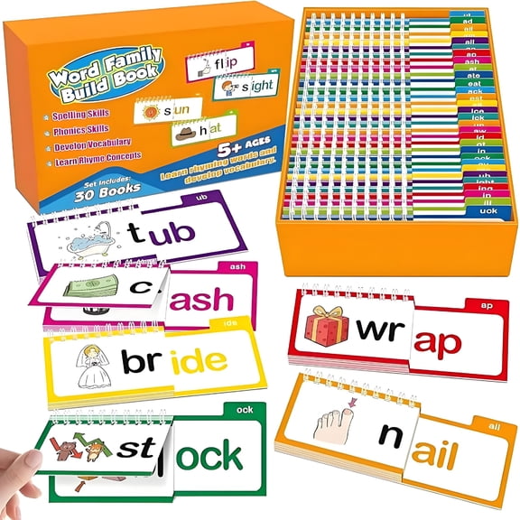 CCOCC Read and Rhyme Flip Books Word Family Flip Books Sight Words Flash Cards