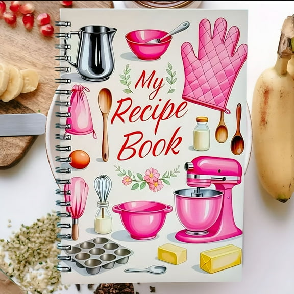 CCOCC Recipe Notebook for Meal Planning, Cooking Journal, Spiral Bound Notepad, Food Diary Organizer, Kitchen Binder