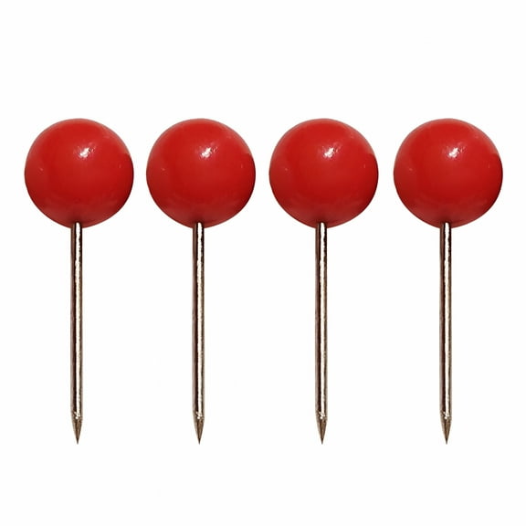 CCOCC Red Round Ball Tacks Push Pins with Stainless Point,100 Pieces