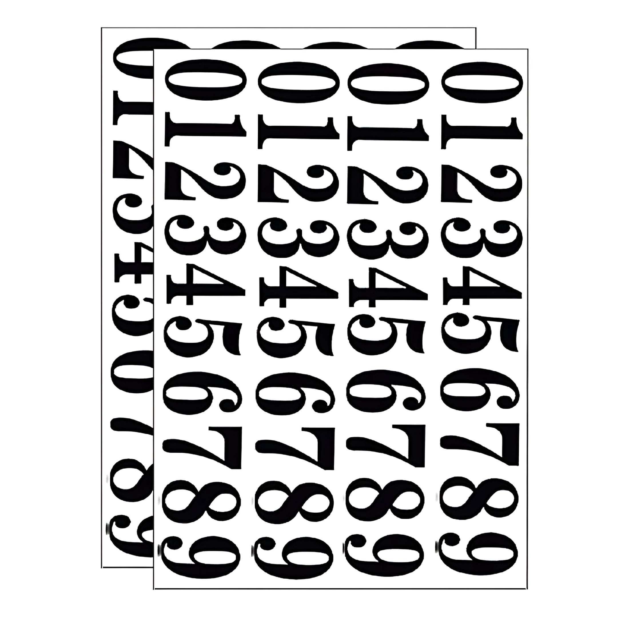 CCOCC Reflective Black Mailbox Numbers Sticker Decal Die Cut Rustic ...